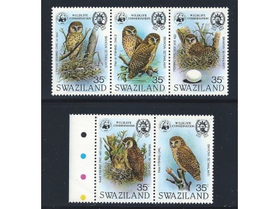 1982 SWAZILAND, Yv 399/403 Uccelli - Birds - 5 valori - MNH** WWF