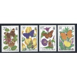 1982 TURKS AND CAICOS - Yv n° 571-574 Farfalle 4 val. MNH**
