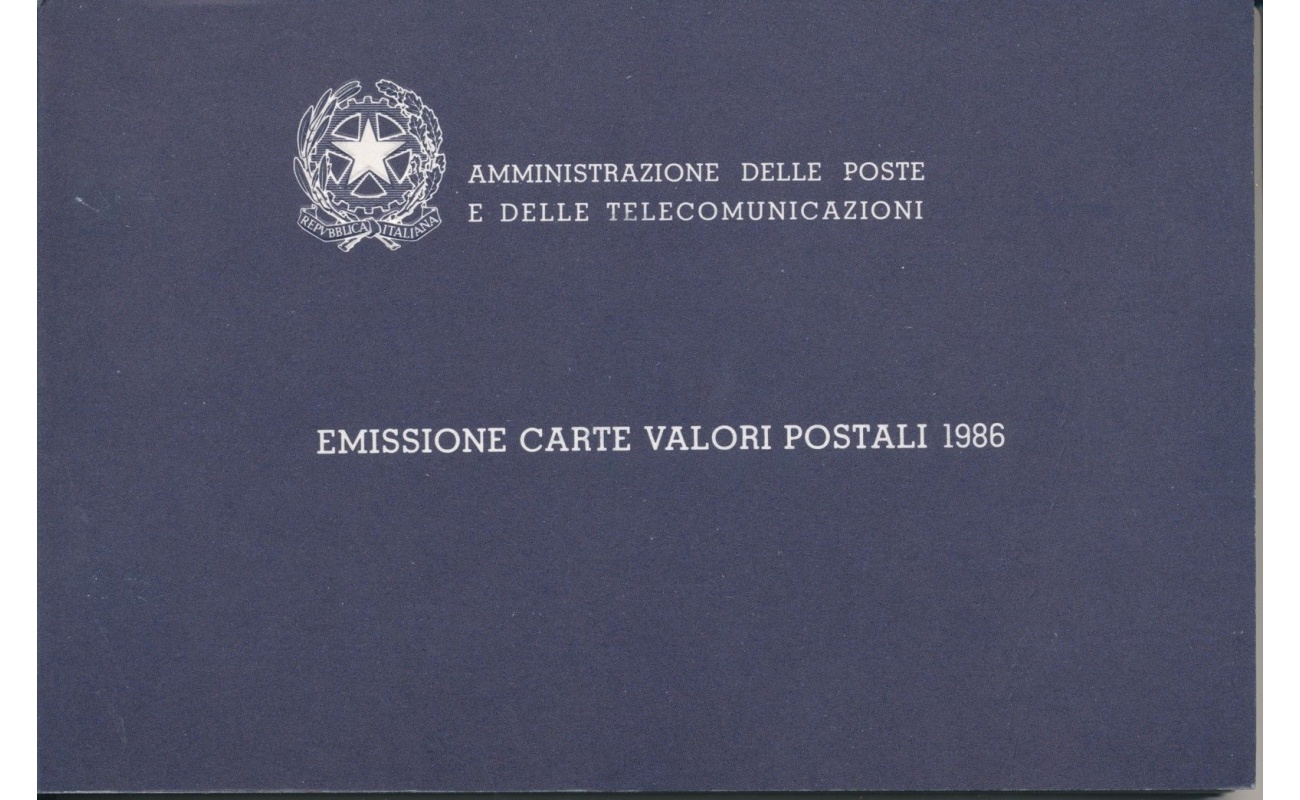 1986 ITALIA, Libretto Ufficiale Ministero poste e telecomunicazioni MNH**