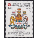 1993 SMOM - PA 47  Convenzione Postale con il Canada MNH/**