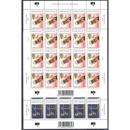 1997 EUROPA CEPT Finlandia/Suoni Finland 2 Minifogli di 20 valori MNH**