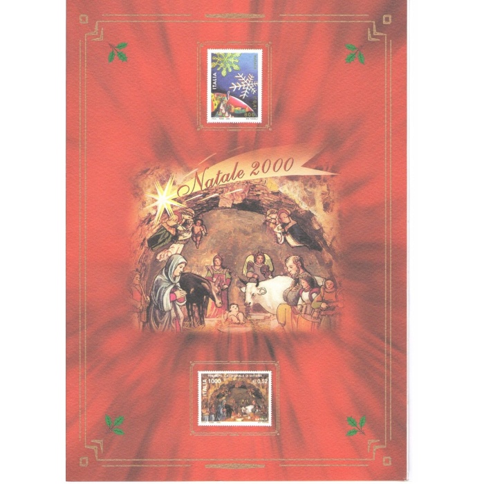 2000 Italia - Repubblica ,  Folder Francobolli - Natale  -  MNH**