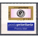 2002 Repubblica Posta Prioritaria 1,86 € rosa oro nero grigio n° 2637 MNH**