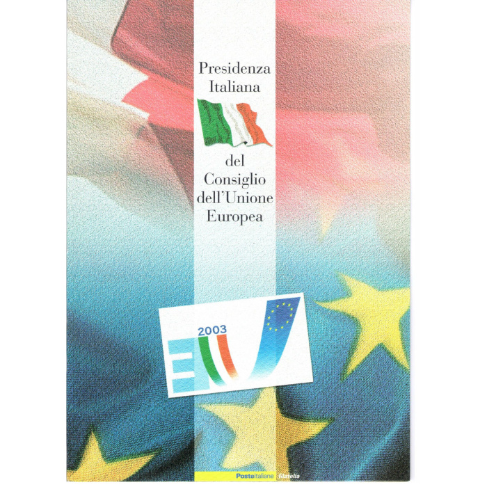 2003 Italia - Repubblica , Folder - Presidenza Italiana Unione Europea n. 60 MNH**