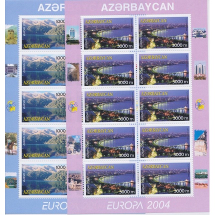 2004 EUROPA CEPT Azerbaigian 2 Minifogli "Le Vacanze"  MNH**