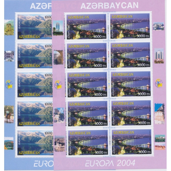 2004 EUROPA CEPT Azerbaigian 2 Minifogli "Le Vacanze"  MNH**