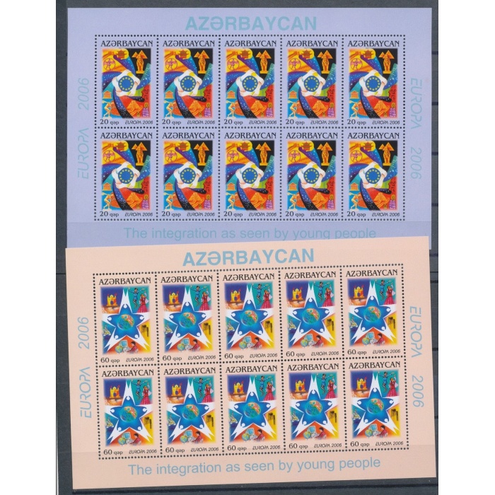 2006 EUROPA CEPT Arzebaigian 2 Minifogli di 10 valori  "Le vacanze"  MNH**