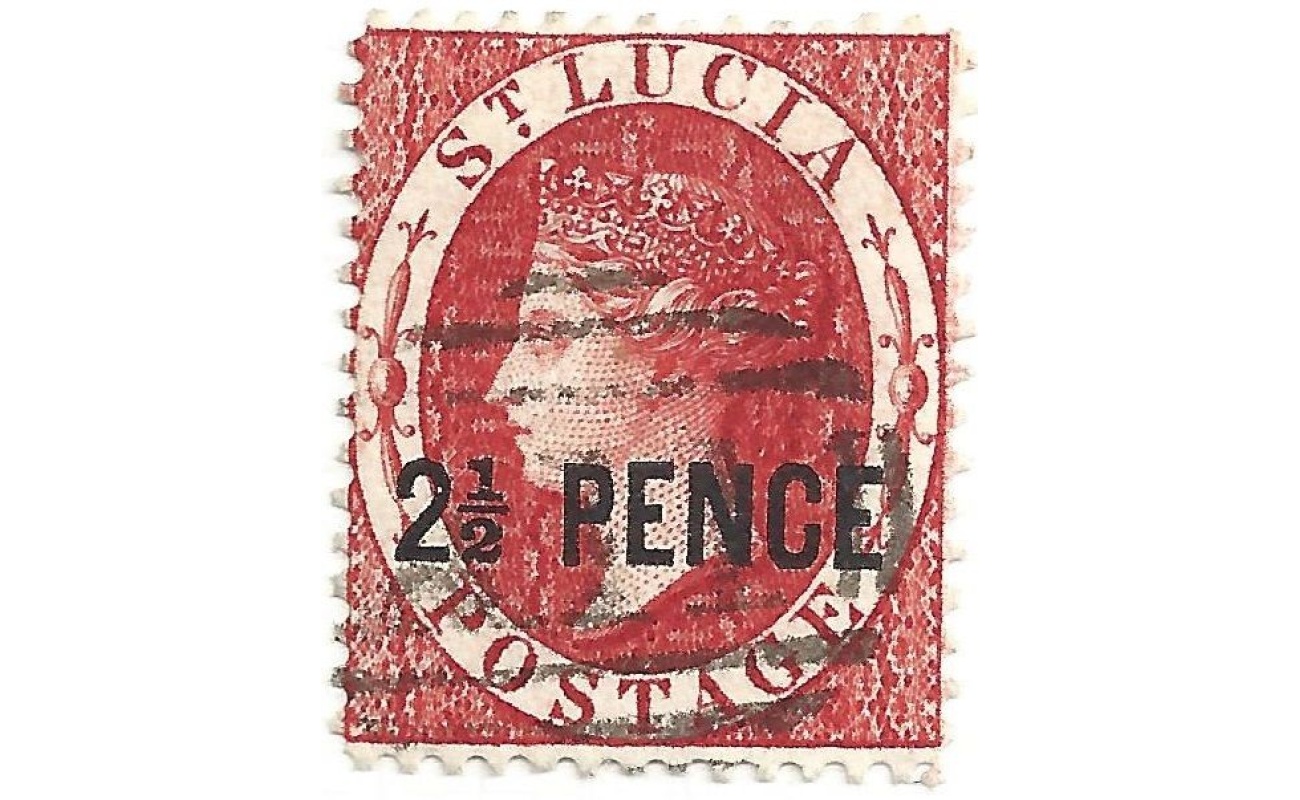 1881 ST. LUCIA - SG n° 24 2 1/2d. overprinted USED