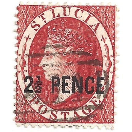 1881 ST. LUCIA - SG n° 24 2 1/2d. overprinted USED