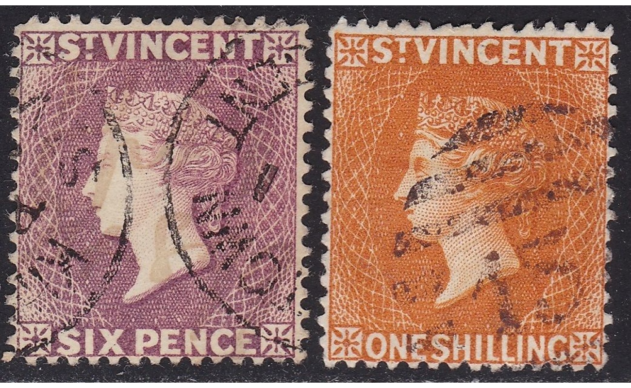 1891 ST. VINCENT - SG n° 57/58  2 valori  USATI