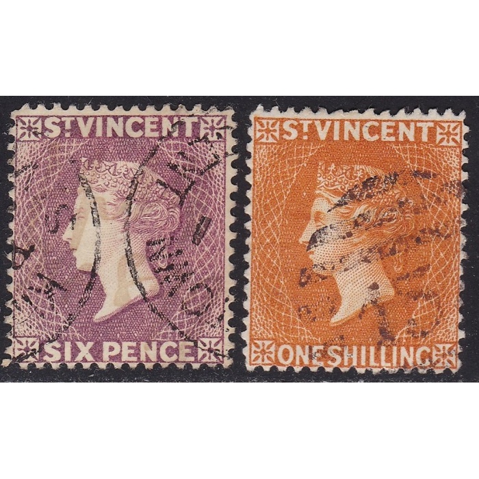 1891 ST. VINCENT - SG n° 57/58  2 valori  USATI