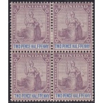 1902 TRINIDAD, SG 129  block of 4  MNH/**(2) MLH/*(2)