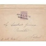 1903 SAN MARINO, n° 34  2c. violetto bruno su lettera. Francobollo ND in basso.