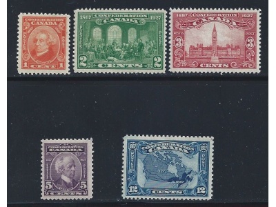 1927 CANADA - SG 266/270 60° Confederazione 5 valori  MLH*