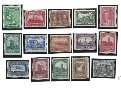 1928-29 TERRANOVA - NEWFOUNDLAND - SG 164/178  15 valori  MH*