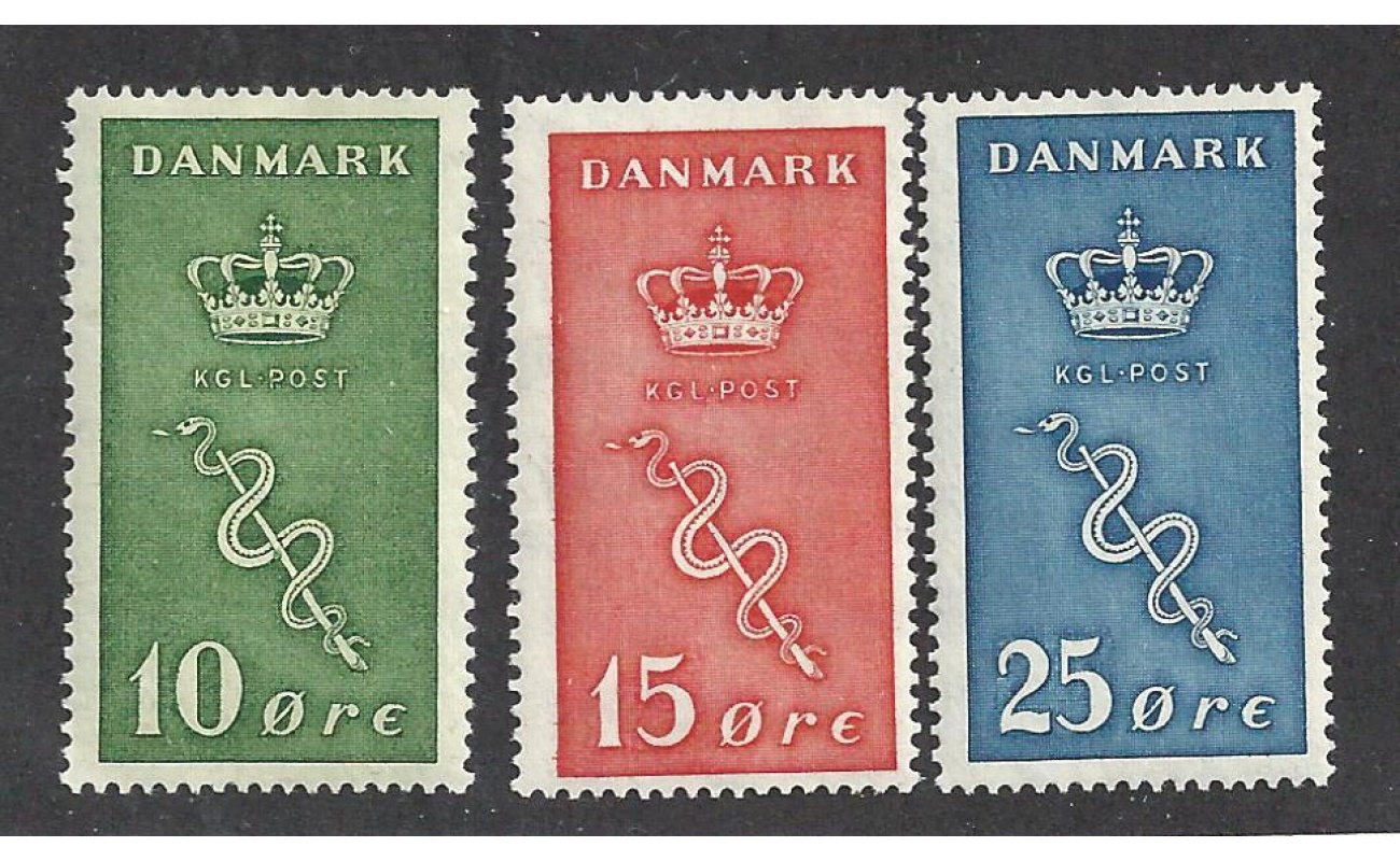 1929 Danimarca  - n. 190/192 - 3 valori - MNH**