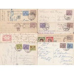 1930 ca. Vaticano  8 cartoline viaggiate con varie affrancature
