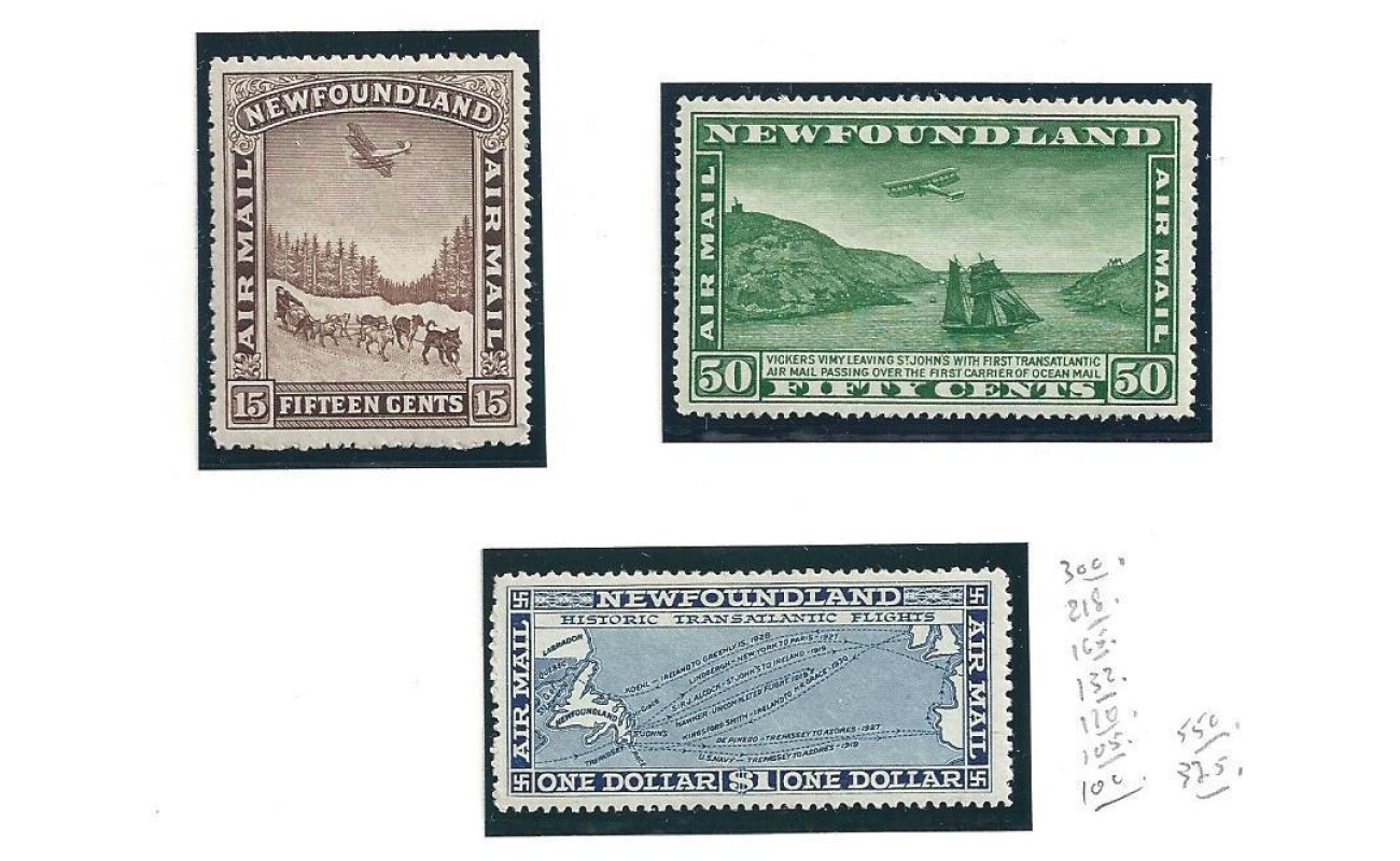 1931 TERRANOVA/NEWFOUNDLAND - SG 192/194  3 valori  MLH/MNH