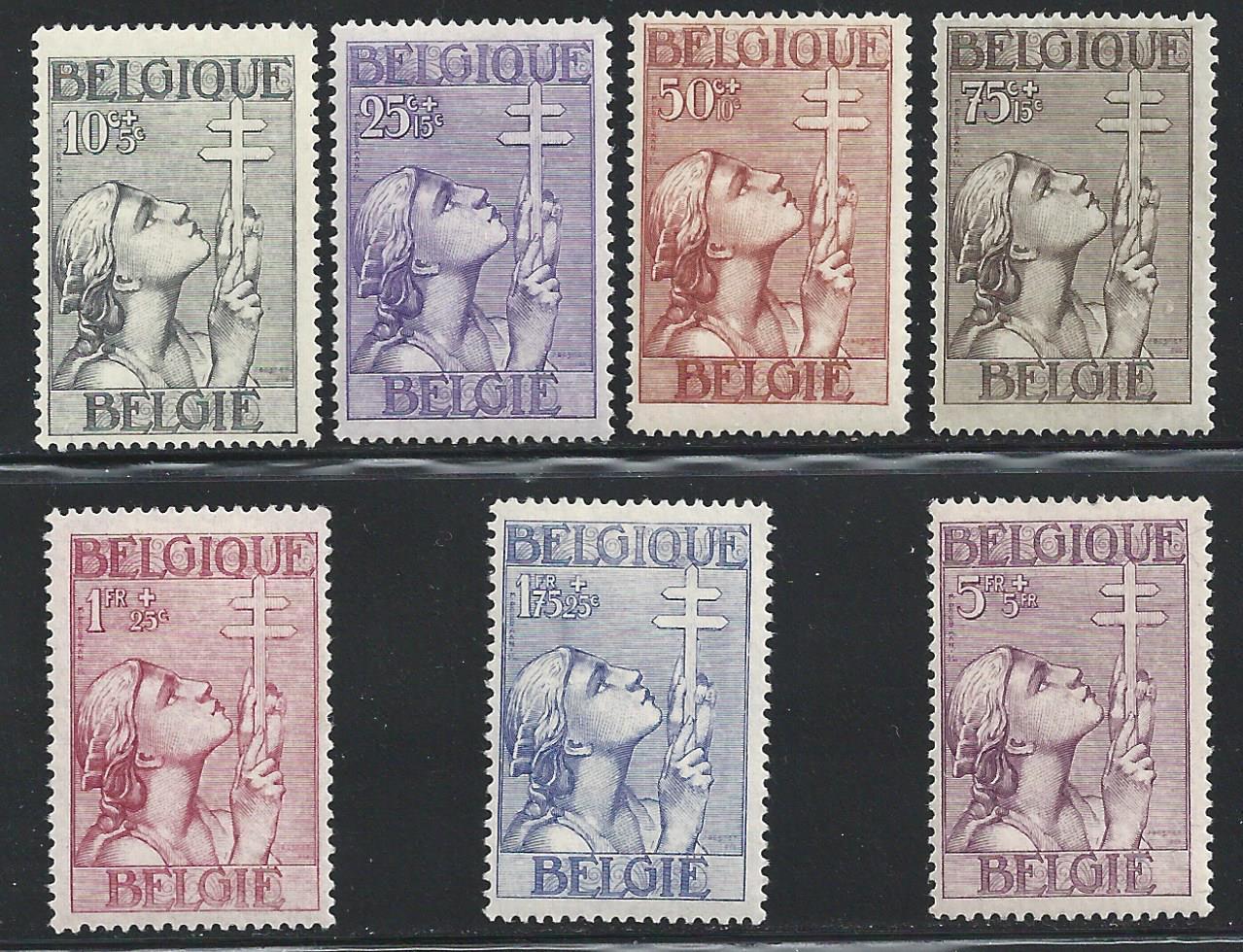 1933 Belgio - n. 377/383 -  7 valori -  MLH*