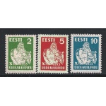 1933 Estonia - n° 122/124 - 3 valori - MH*