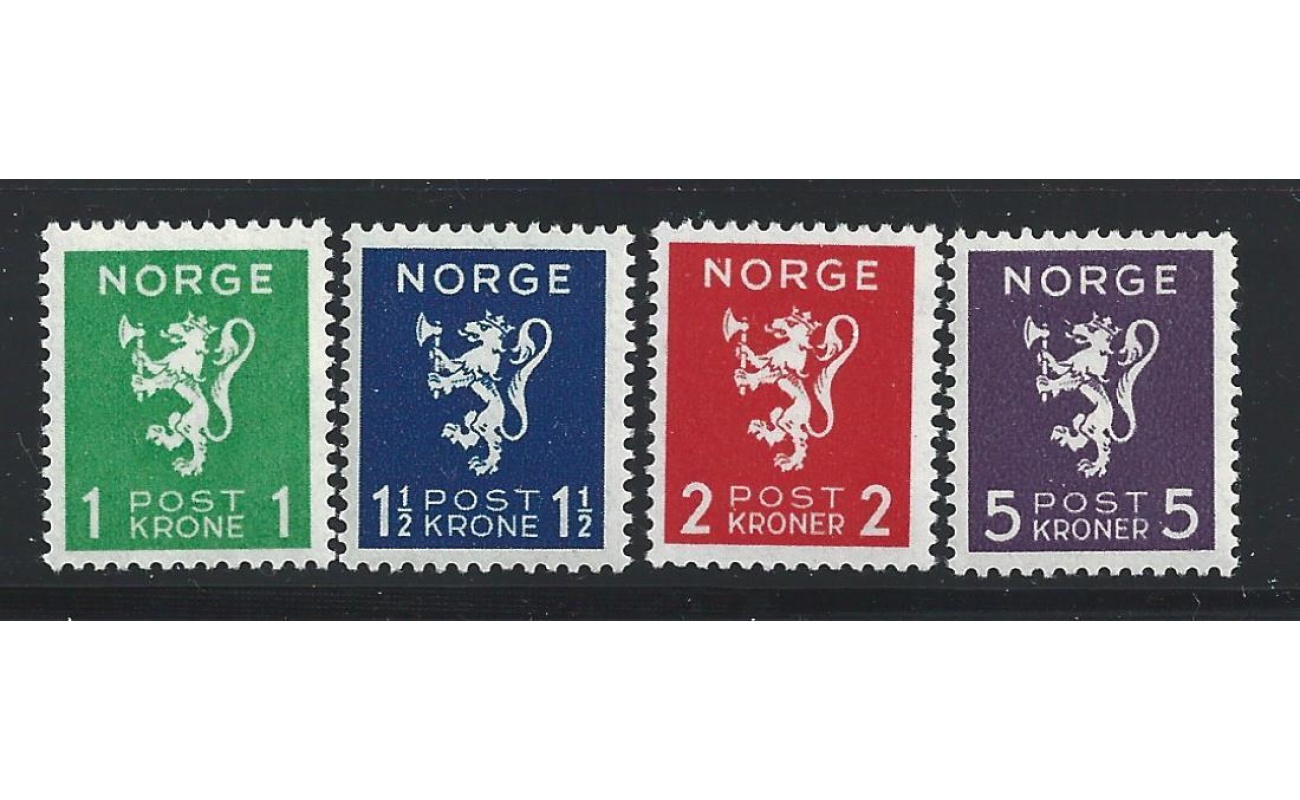 1940 NORVEGIA -  ,  n° 203/206  4 valori   MNH/**