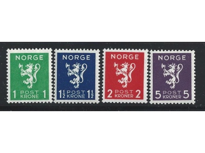 1940 NORVEGIA -  ,  n° 203/206  4 valori   MNH/**