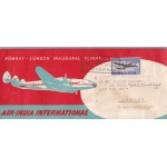 1948 INDIA, AIR INDIA FIRST FLIGHT BOMBAY-LONDON