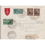 1948 TRIESTE A - n° 34 coppia su busta primo giorno VIAGGIATA