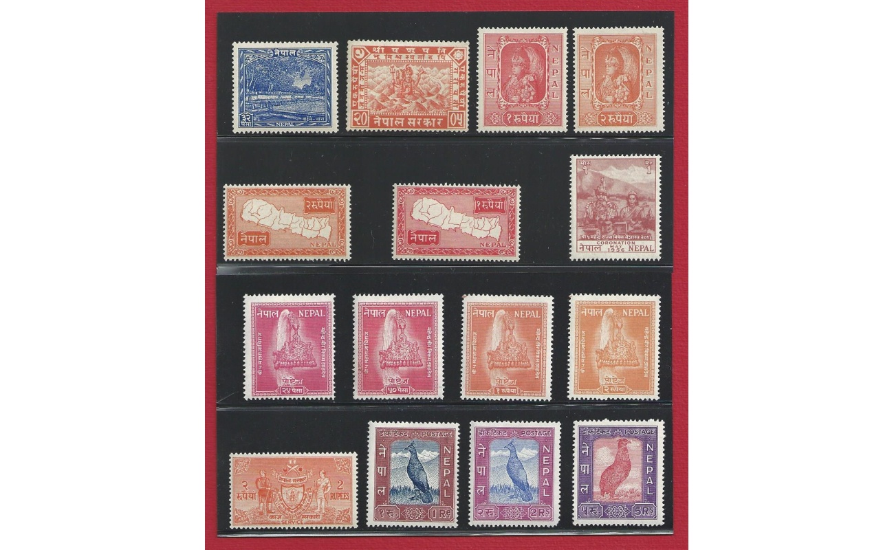 1949-1959 NEPAL, SG n. 64/133 - 84 valori - COLLEZIONE  MH*  £ 1.050