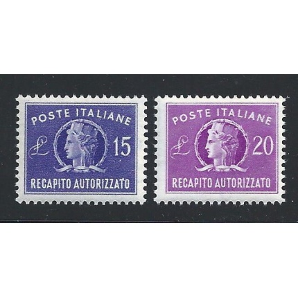 1949-52 Italia - Repubblica - Recapito Autorizzato n° 10/11 piccolo formato MNH **