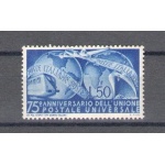 1949 Italia - Repubblica, 75 Anniversario UPU , 1 valore ,  n. 599 , MNH**