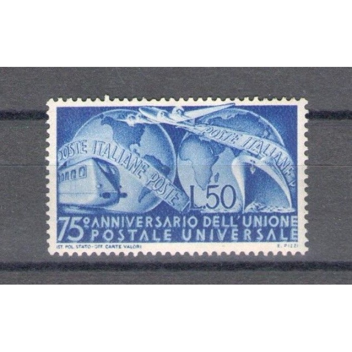 1949 Italia - Repubblica, 75 Anniversario UPU , 1 valore ,  n. 599 , MNH**