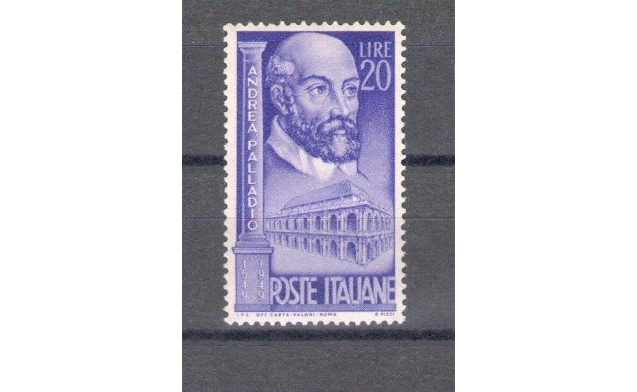 1949 Italia - Repubblica,  Andrea Palladio 1 valore n° 608 MNH**