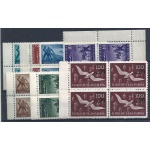 1949 TRIESTE B Posta Aerea 10/16 7 valori  MNH/** QUARTINA