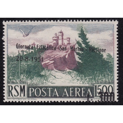 1951 SAN MARINO, Posta Aerea n° 98d MNH/**  Firma Bolaffi/A.Diena/Sorani