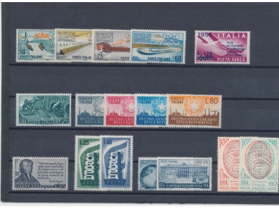 1956 Italia Repubblica, francobolli nuovi , Annata Completa 17 valori, MNH**