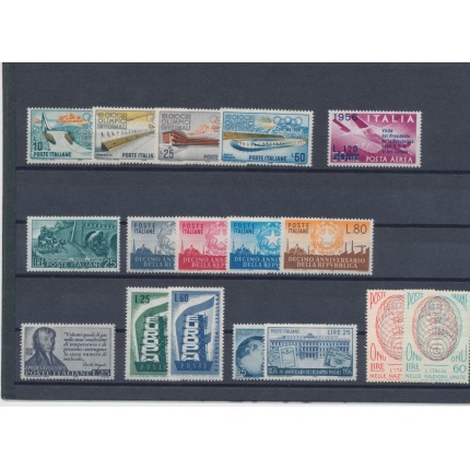 1956 Italia Repubblica, francobolli nuovi , Annata Completa 17 valori, MNH**