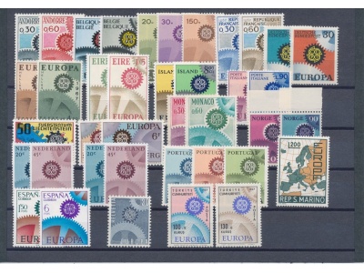 1967 EUROPA CEPT , annata completa , francobolli nuovi , 19 paesi 39 valori , MNH**