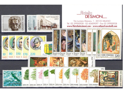 1979 San Marino, Annata Completa , francobolli nuovi 33 valori - MNH**