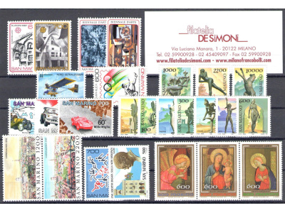 1987 San Marino, Annata Completa , francobolli nuovi , 26 valori - MNH**