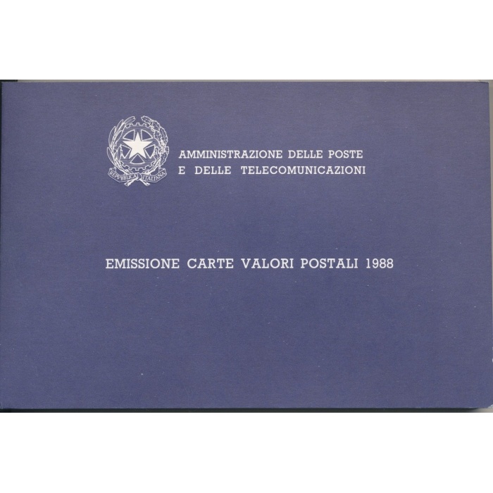 1988 ITALIA , Libretto Ufficiale Ministero Poste e Telecomunicazioni MNH**