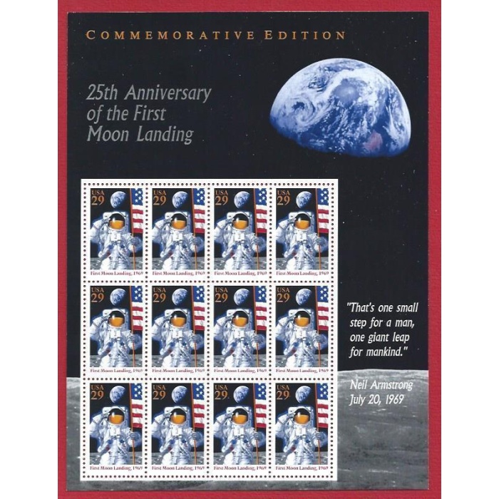 1994 Stati Uniti, 25° Uomo sulla Luna  n. 2589 Minifoglio MNH/**