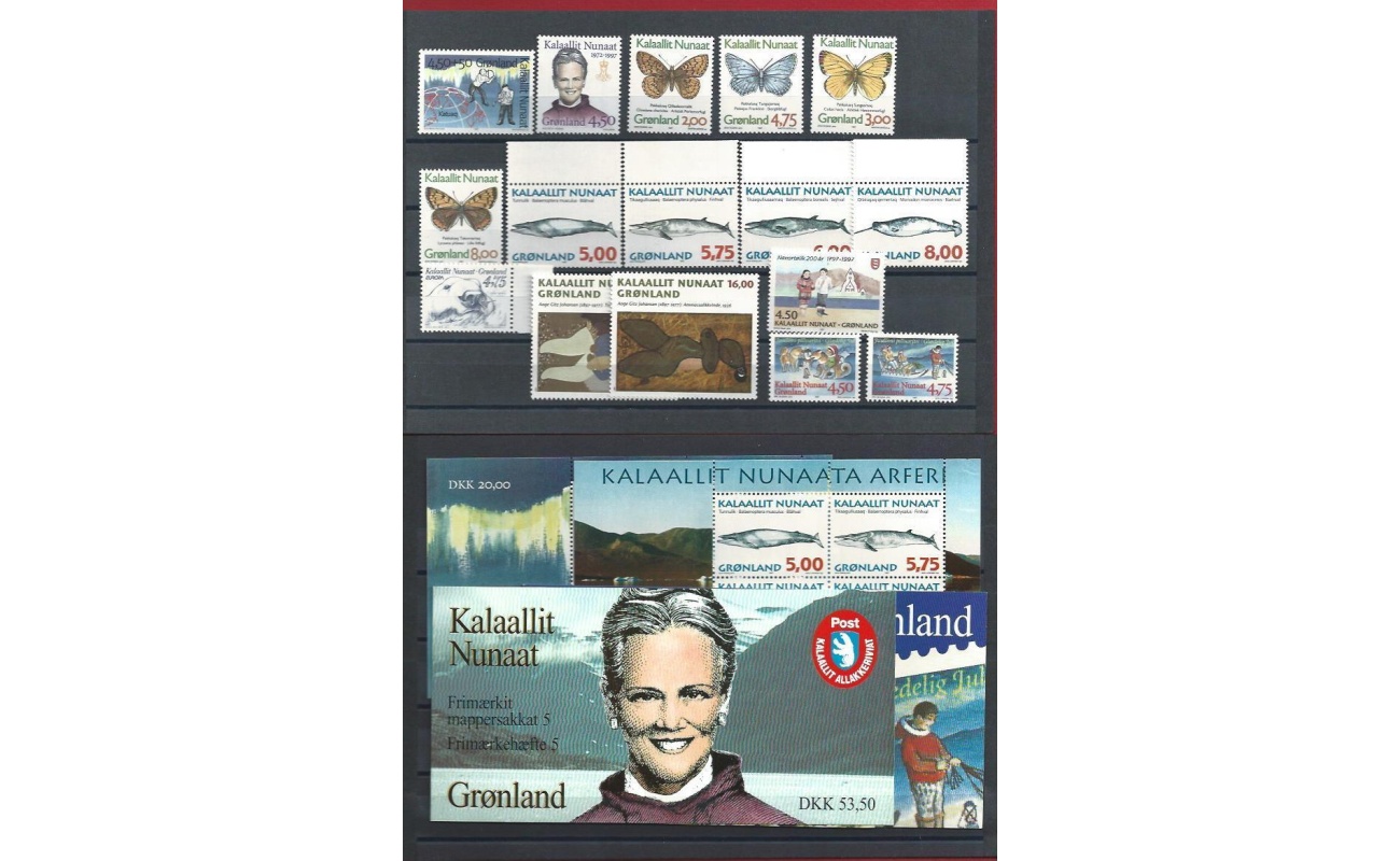 1997 Groenlandia ,16 valori + 2 Foglietti + 2 Libretti - MNH**
