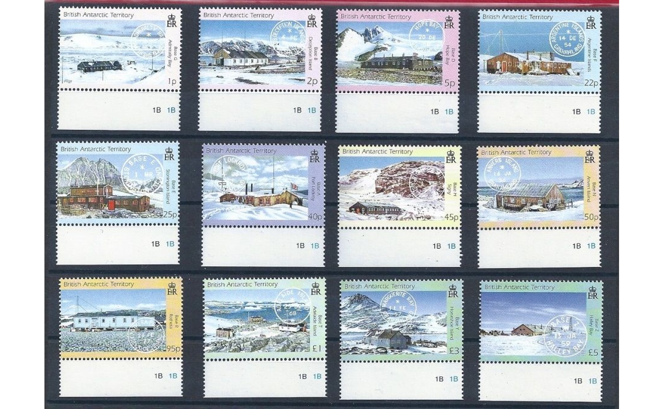 2003 ANTARTICO BRITANNICO - Basi Antartiche, Yvert n° 370/381 ,12 valori ,  MNH**