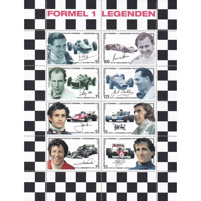 2006 Austria - Un. MF n° 2417/2424  Piloti di Formula Uno 3a serie MNH/**