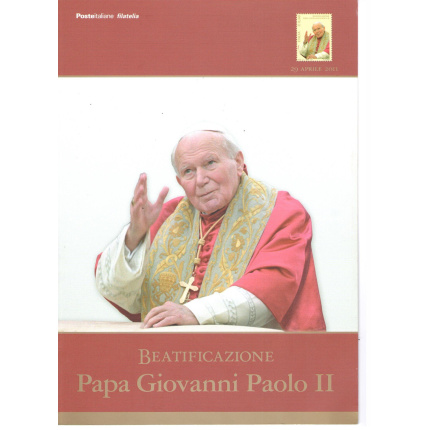 2011 Italia - Repubblica , Folder - Beatificazione Papa Giovanni Paolo II n° 262 MNH**