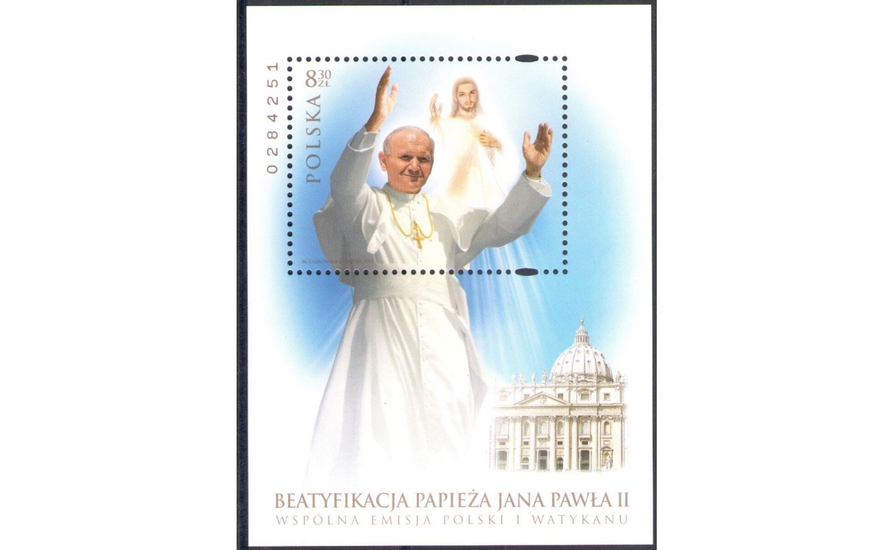 2011 Polonia, Beatificazione Giovanni Paolo II Emis.Congiunta  MNH **