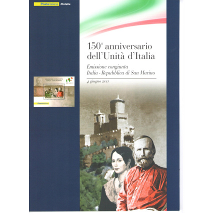 2011 Italia - Repubblica , Folder 150° Unità d'italia Emis.Congiunta Italia/RSM n272 MNH**