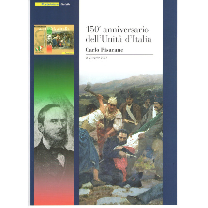2011 Italia - Repubblica , Folder 150° Unità d'italia Carlo Pisacane n° 270 MNH**